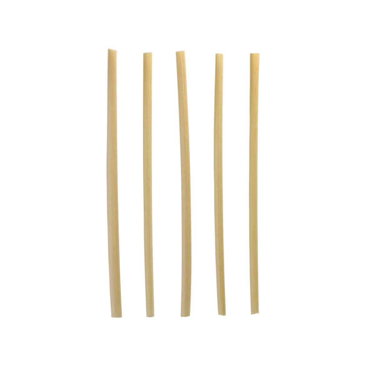 Bio Cocktail-Strohhalm aus Stroh | Ø 4 mm x 15 cm - Papstar Pure (250 Stk)