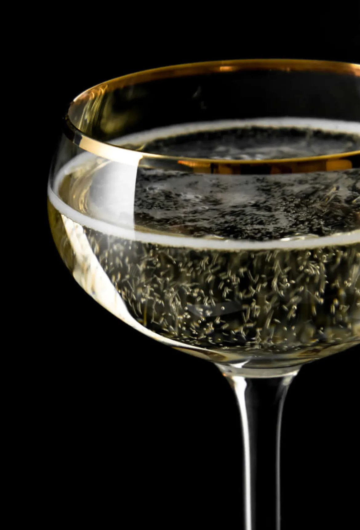 Cocktailglas Retro Coupe | Goldrand - 220 ml (4 Stk)