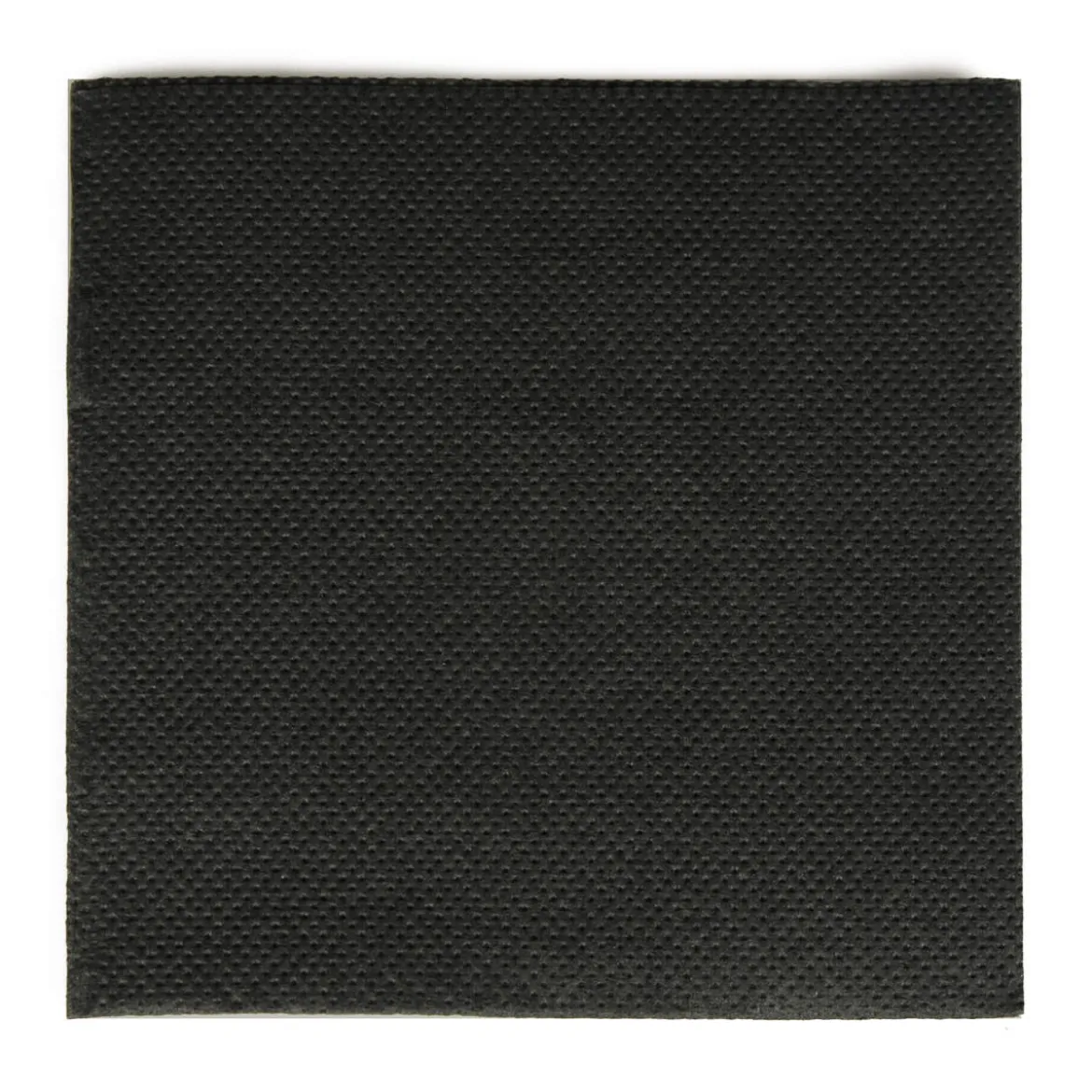 Cocktail-Serviette in Spenderbox 20x20 cm | Schwarz – ¼ Falz – 2-lagig (100 Stk)