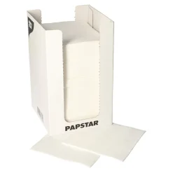 Cocktail-Serviette in Spenderbox 20x20 cm | Weiß – ¼ Falz – 2-lagig (100 Stk)