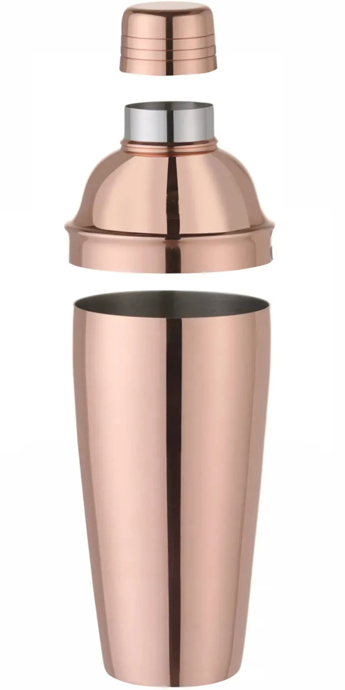 Cocktail-Shaker Edelstahl | 3teilig - 0,75l - Kupfer