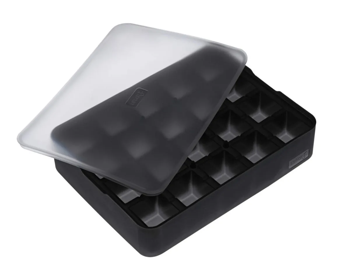 Eiswürfelform mit Deckel – Platin Silikon – Lurch | 20 x 3 cm