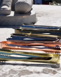 Eiswürfelzange stabil | 18 cm - Silber
