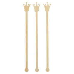 Getränke-Quirle "Crown" | Bambus - 20 cm - Papstar Pure (100 Stk)