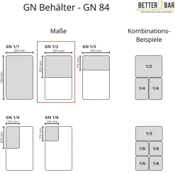 GN 1/2 Behälter - Polypropylen - GN 84 | 6,5 cm