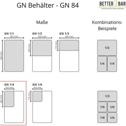 GN 1/4 Deckel - Polypropylen - GN 84