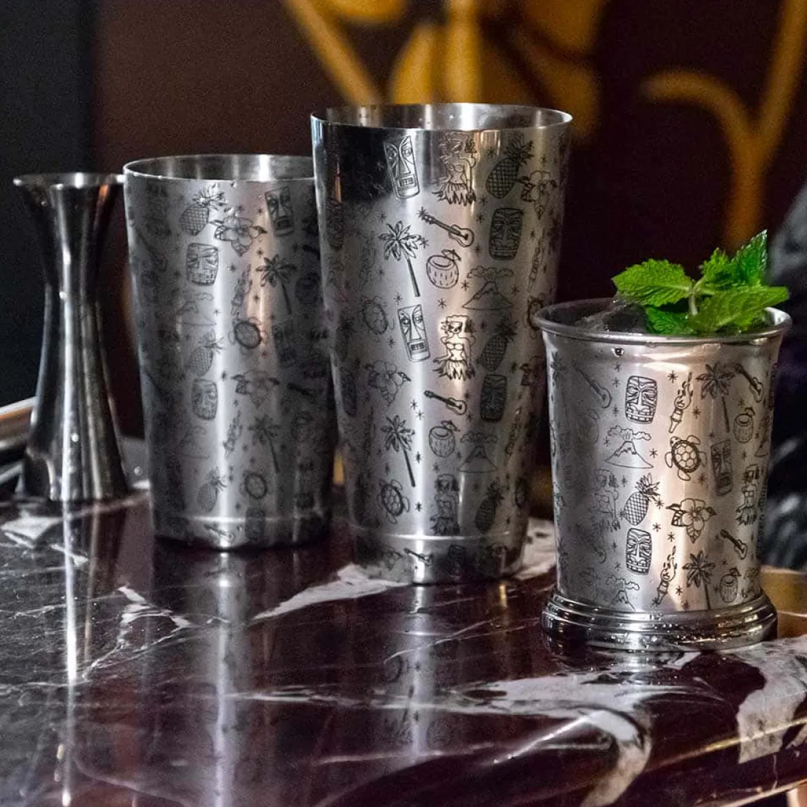 Tin-in-Tin Cocktailshaker | Tiki Verzierung