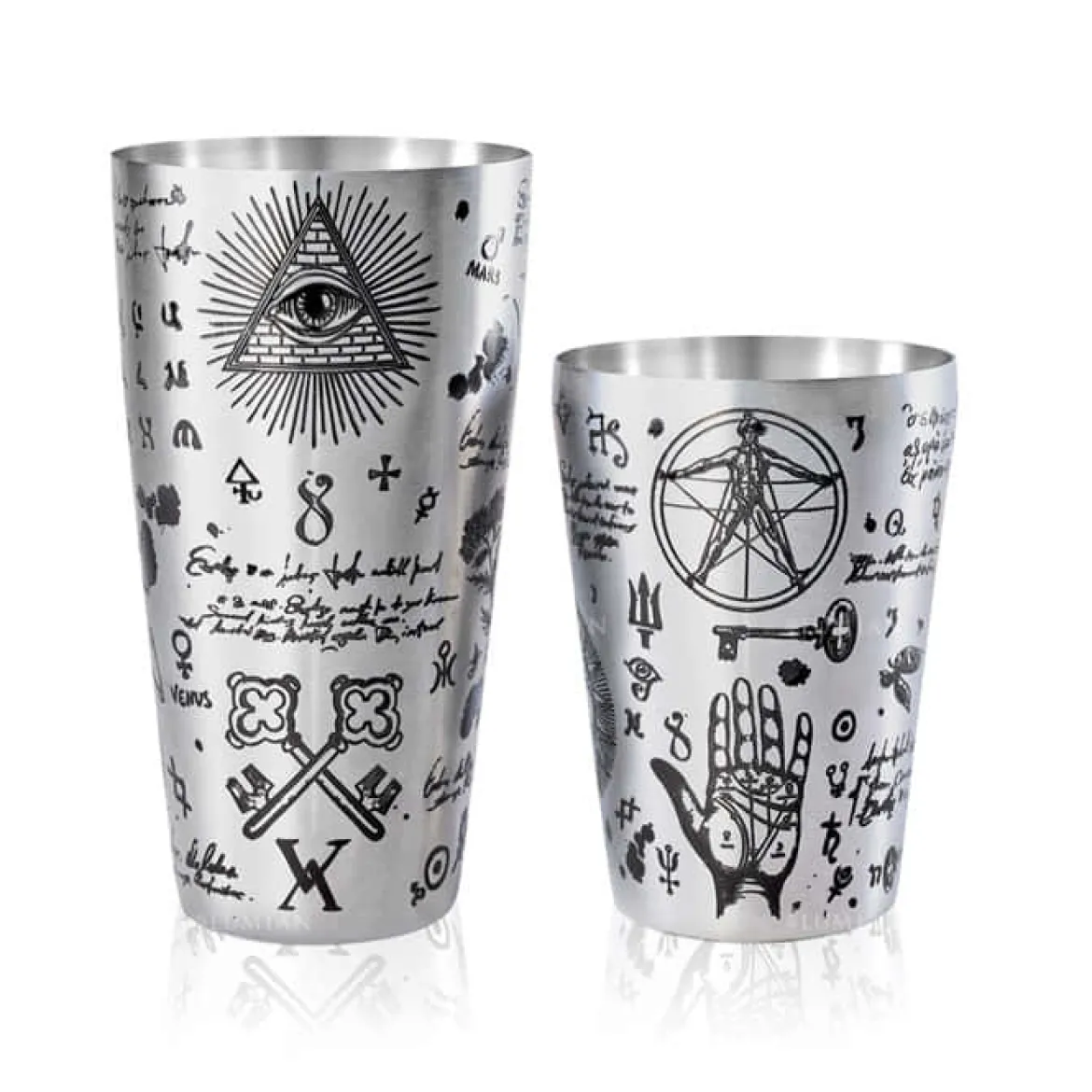Tin-in-Tin Cocktail Shaker - Yokai Tattoo | Alchemy verziert
