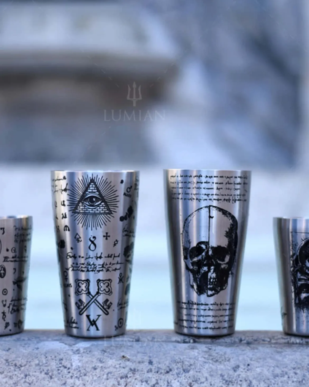 Tin-in-Tin Cocktail Shaker - Yokai Tattoo | Alchemy verziert