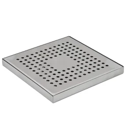 Tropfblech quadratisch - Edelstahl | 15 cm - Silber